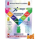 Ashwagandha and Lions Mane Mushroom Gummies for Adults - Organic - Reishi, Maitake, Chaga, Cordyceps, Shiitake, Turkey Tail - Immune Support, Memory, Focus and Energy -Vegan Mushroom Supplement Gummy