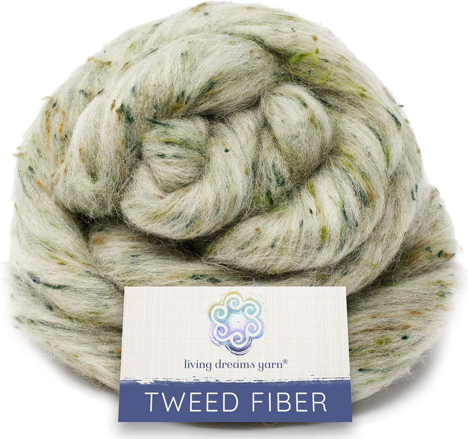 Tweed Effect Fiber for Spinning Felting Super Soft Wool & Viscose Blend