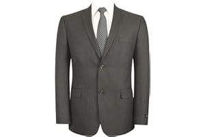 Teemlanny Men's Sport Coat Blazer Classic Fit Notch Lapel 2 Button Plaid Business Suit Jacket