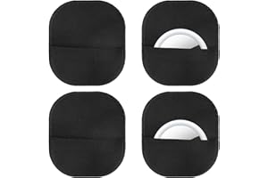 4pcs Holder Sticky Pouch Case for Airtag, Self-Adhesive Stick On Mount Hidden & Protective Sleeve Cover Pocket Sticker for Lu