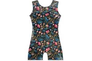 EQSJIU Toddler Leotard for Girl Gymnastics Sleeves Sparkly Tumbling Dance Leotards for Baby Girls Kids Teens 1-10 Years