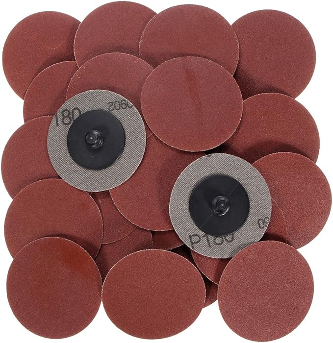 Jeteven 2 inch Roll Lock Sanding Discs Grinding Discs 25 PCS Sandpaper