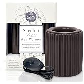 Belle Aroma Scentrio Ceramic Wax Warmer &ndash; The Last Wax Warmer You'll Ever Need, Personalized Timer &amp; Temp Control for Wax, Oils, Tarts &ndash; Most Customizable on the Market &ndash; Mocha Fluted