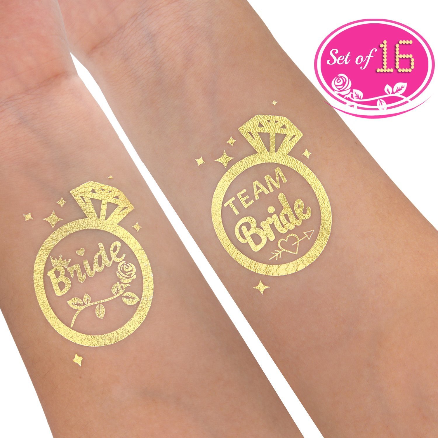 Konsait Set of 16 Bachelorette Party Tattoo for Bchelorette Party