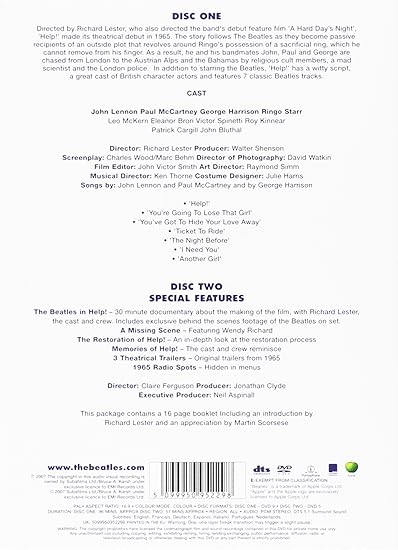 The Beatles Help Dvd Amazon Es George Harrison John Lennon Leo Mckern Paul Mccartney Ringo Starr Beatles The Richard Lester George Harrison John Lennon Cine Y Series Tv