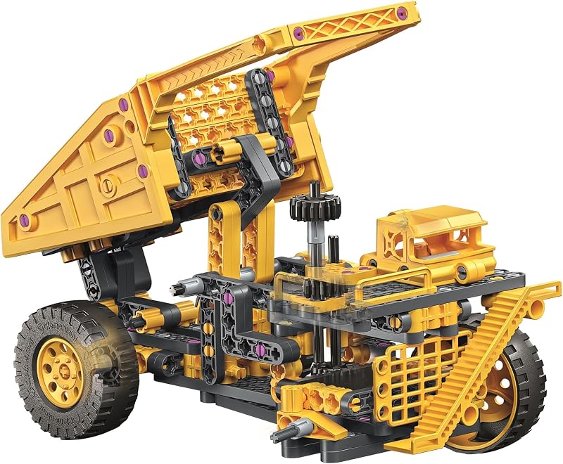 - Camion Minier 8 Ans – Coffret de Construction mécanique Enfant avec 2 modèles à Assembler, système de Direction Fonctionnel et Benne basculante, Jeu Scientifique STEM, Cadeau Jouet