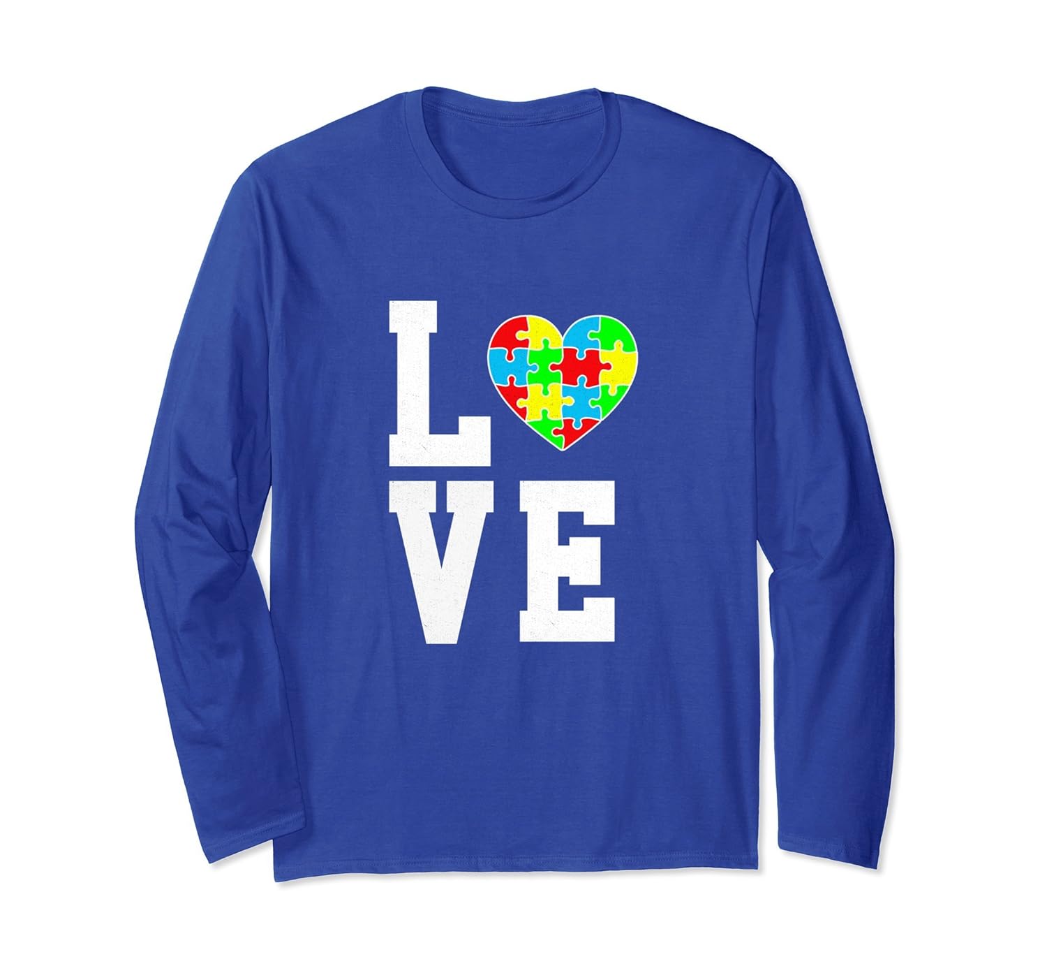 Autism Awareness Long Sleeve Love Autism Heart Family Shirt-anz