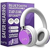 Puro Sound Labs Kids Wireless Headphones – Volume-Limiting 85dB, Built-in Mic, Studio-Grade Sound, 20-Hour Battery Life, Comfortable & Easy to Connect Kids Bluetooth Headphones – BT2200 Plus, Purple