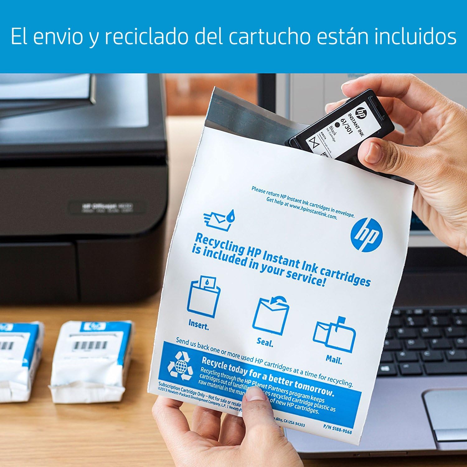 Registration Ink HP Instant Ink – Registration Card, White 100 páginas white – BigaMart