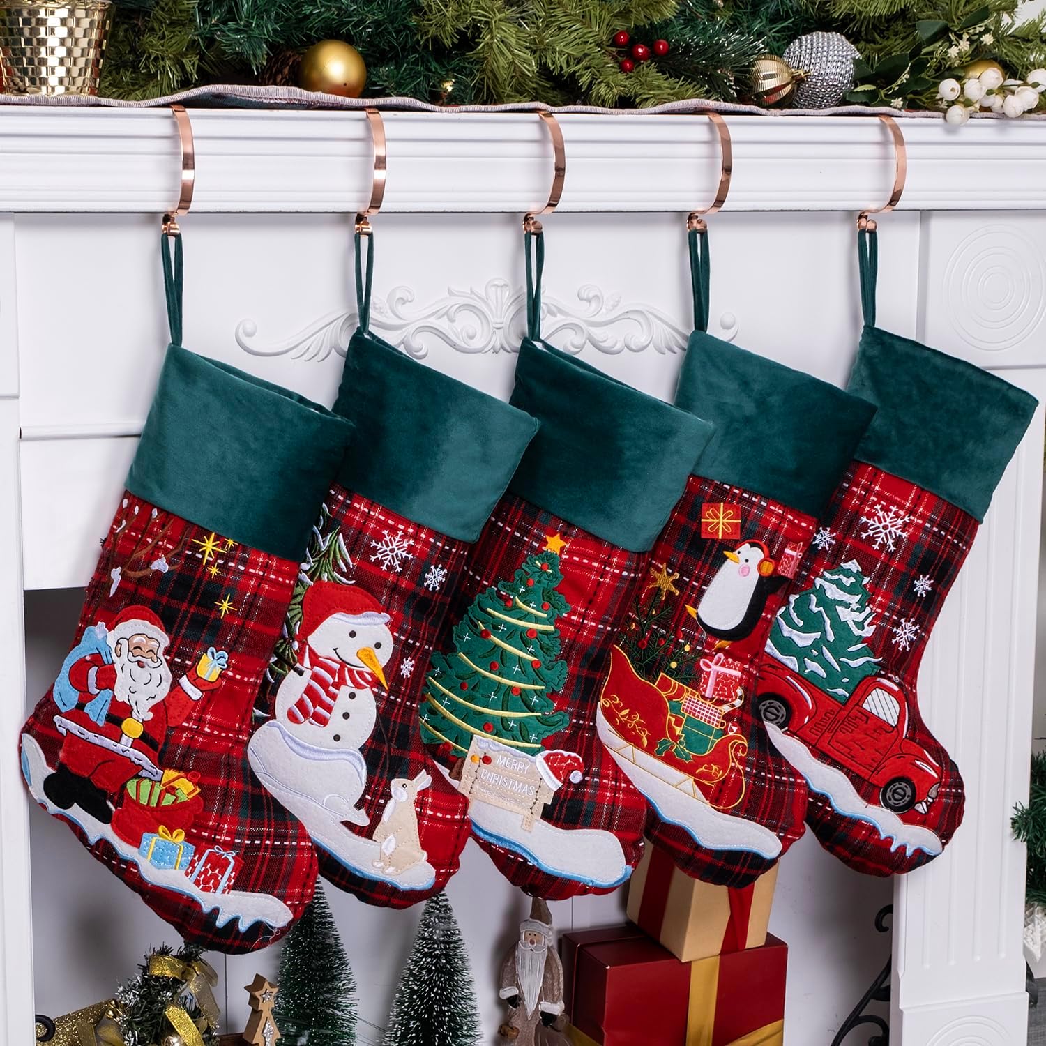 Stockings & Holders - GEX Family Christmas Stockings Set of 5 20