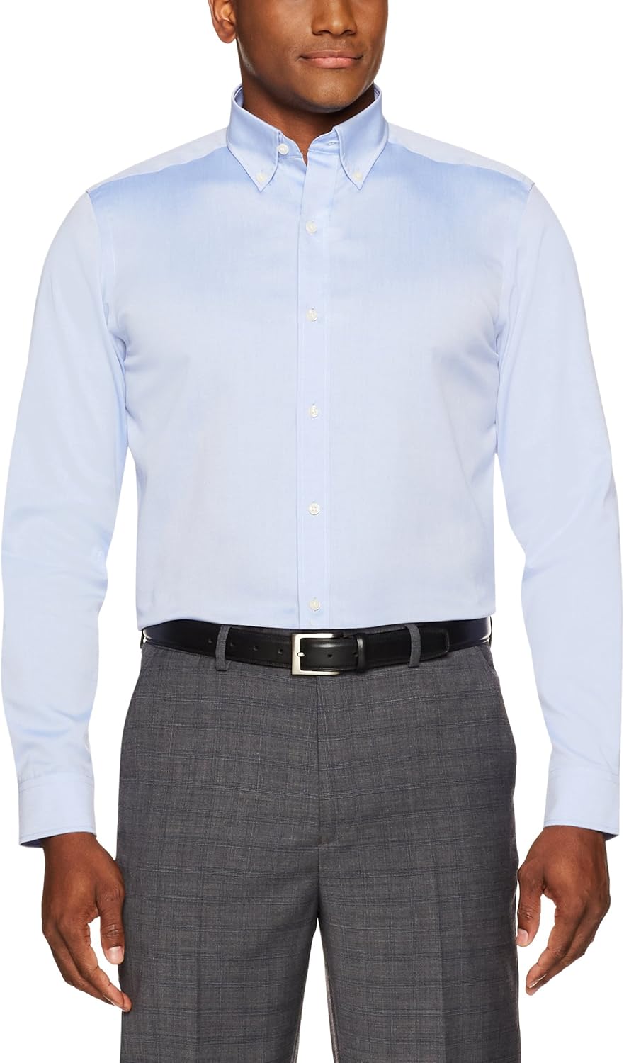  Brand - BUTTONED DOWN Men's Fitted Solid Pinpoint Dress Shirt, Supima Cotton Non-Iron: Clothing