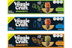 Veggiecraft Farms Spaghetti Variety Pack - NEW BETTER TASTE - Gluten Free Pasta, Plant Based w/Sweet Potato, Cauliflower, & Zucchini Noodles, Vegan, 24g of Protein Per Serving - 8 oz (3 Pack)