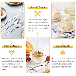 LIANYU Silverware Set, 23-Piece Flatware Set with