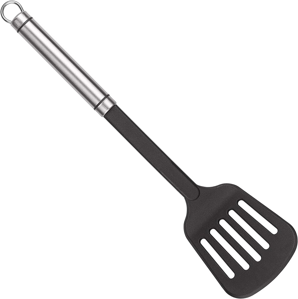 Tala Nylon Slotted Turner with Stainless Steel Handle Black