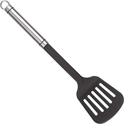 Tala Nylon Slotted Turner with Stainless Steel Handle Black