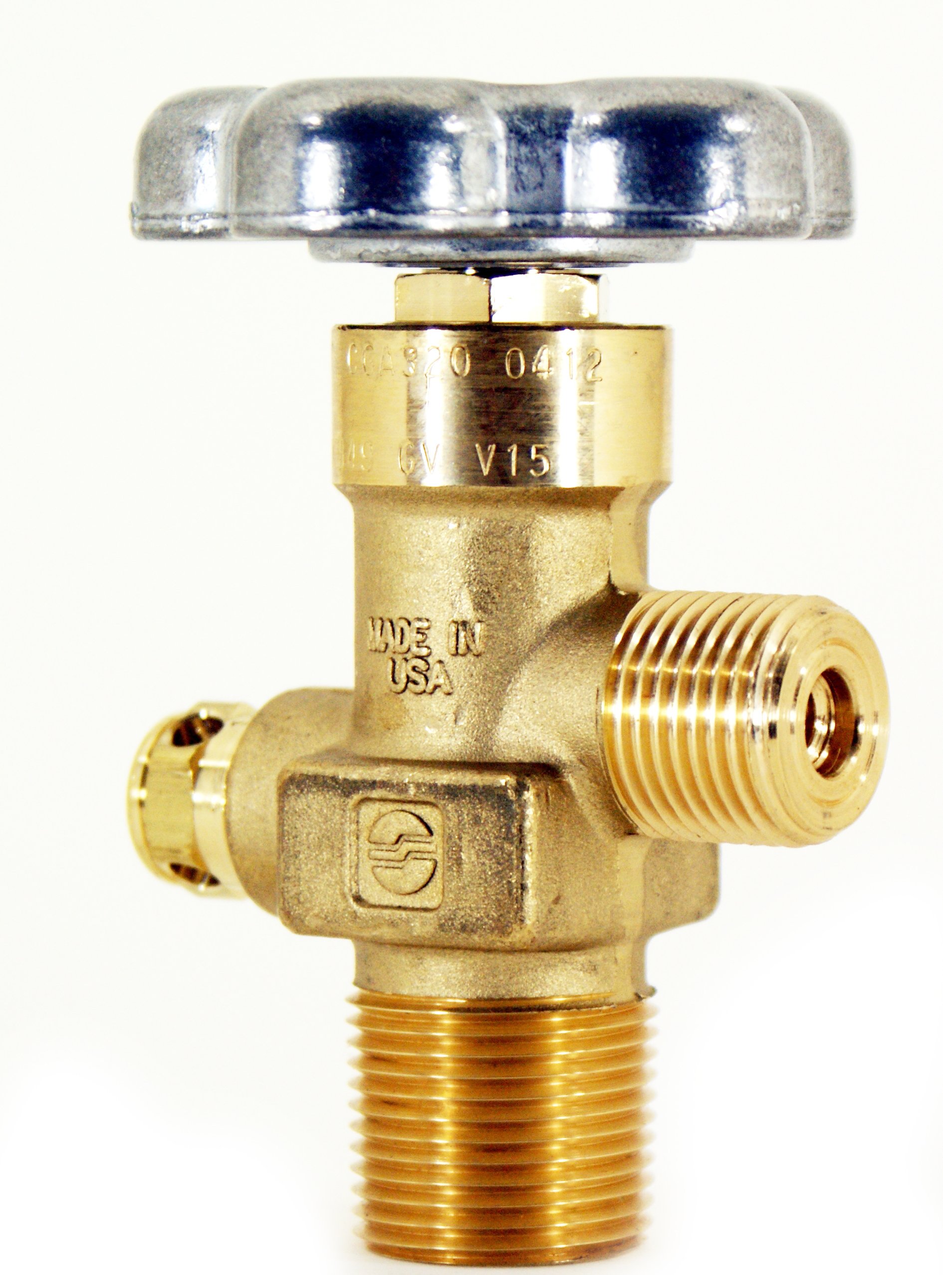 Sherwood CO2 Gas Service Brass Cylinder Valve Tapered Thread CGA320 Outlet Alloy Hand