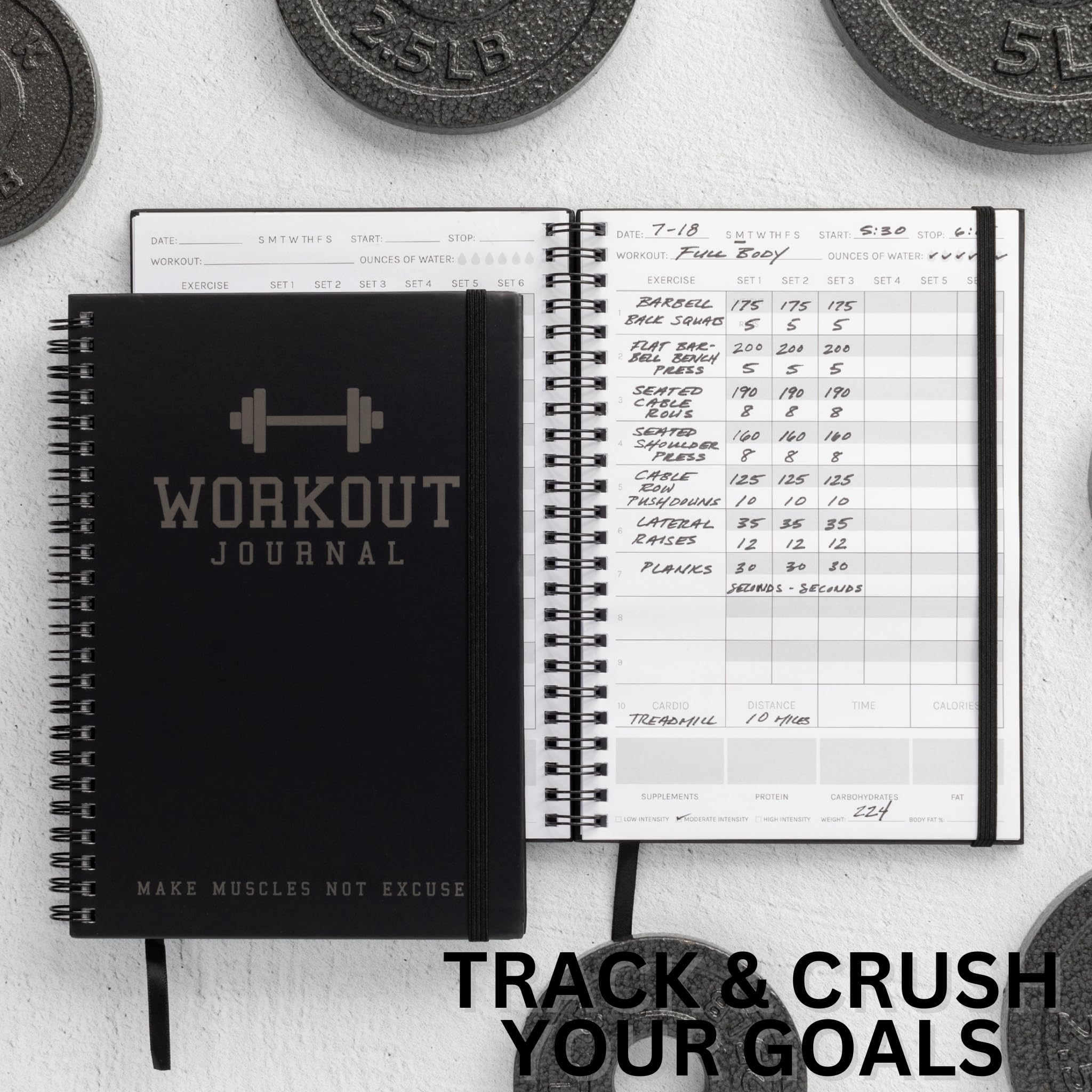 The Ultimate Fitness Journal for Tracking and Crushing Your Gym Goals - Detailed Workout Planner & Log Book For Men and Women - Great Gym Accessories With Calendar, Nutrition & Progress Tracker - Image 4