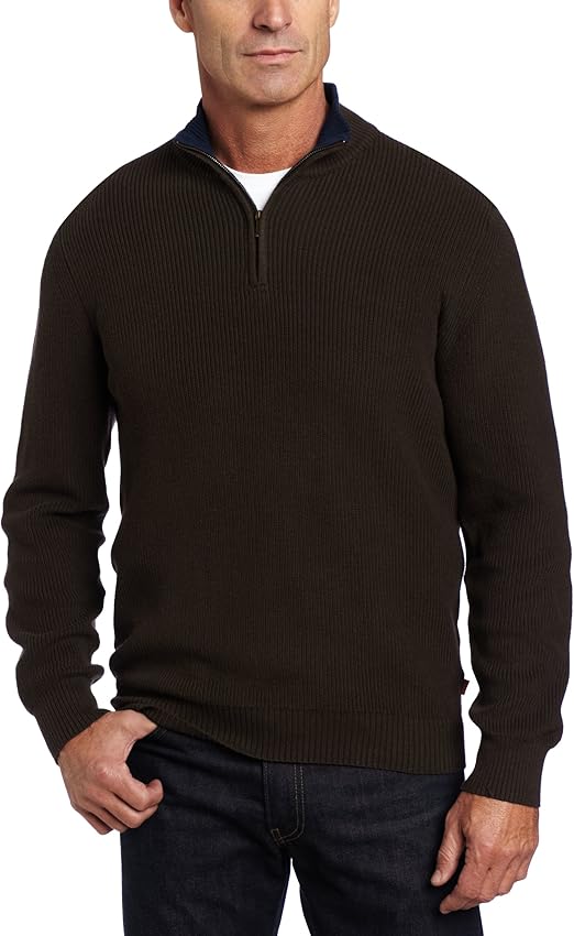 IZOD Men's Tipped Shaker Sweater at Amazon Men’s Clothing store