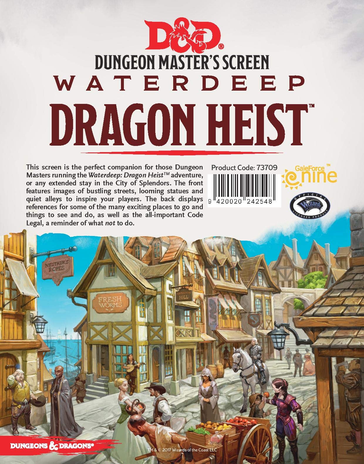 Gale force Nine LLC D&D Dm Screen - Waterdeep Dragon Heist