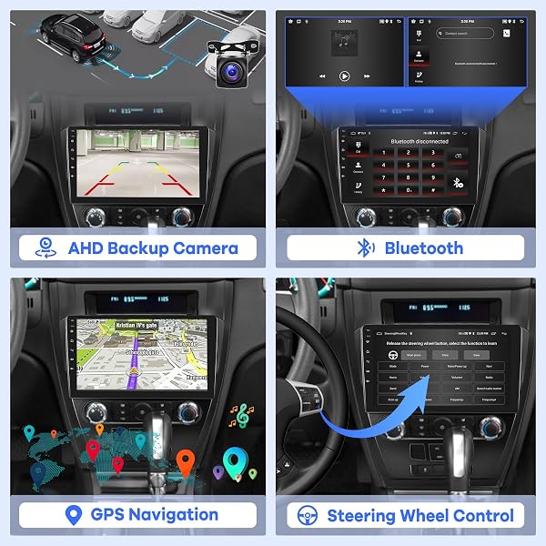 [2G+64G] CAR RADIO FOR FORD FUSION MONDEO MUSTANG 2009-2012, 10.1 INCH ANDROID 13 TOUCH SCREEN STEREO, CARPLAY/ANDROID AUTO/WIFI/1080P/SWC/BLUETOOTH/EQ AUDIO