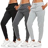 BottomLine 3 Pack Sweatpants Women, Comfortable Womens Sweatpants, Fleece Womens Joggers (Available in Plus)