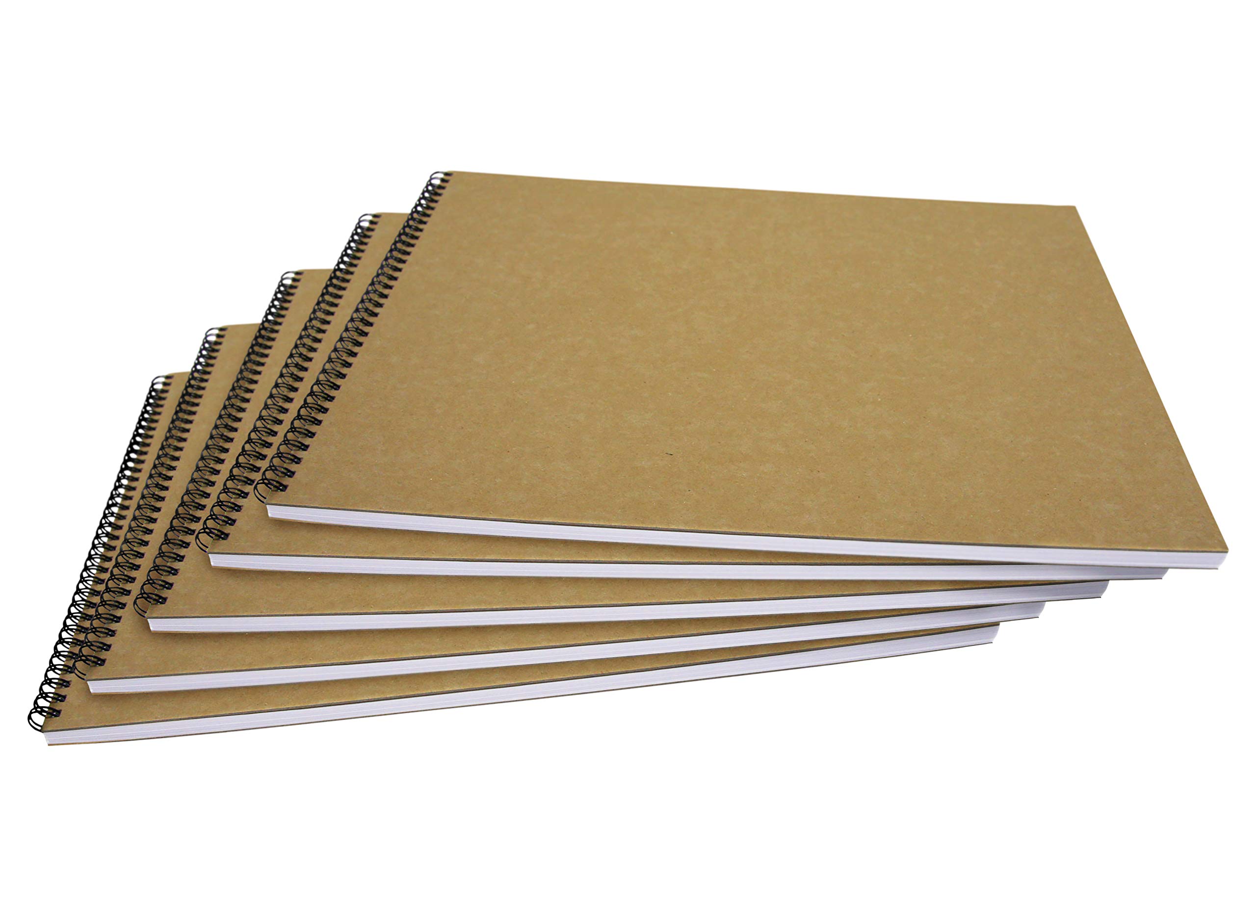 A3 Landscape Recycled Sketch Book, 40 Sheets (80 Sides) of 170gsm Recycled Cartridge, Pack of 5