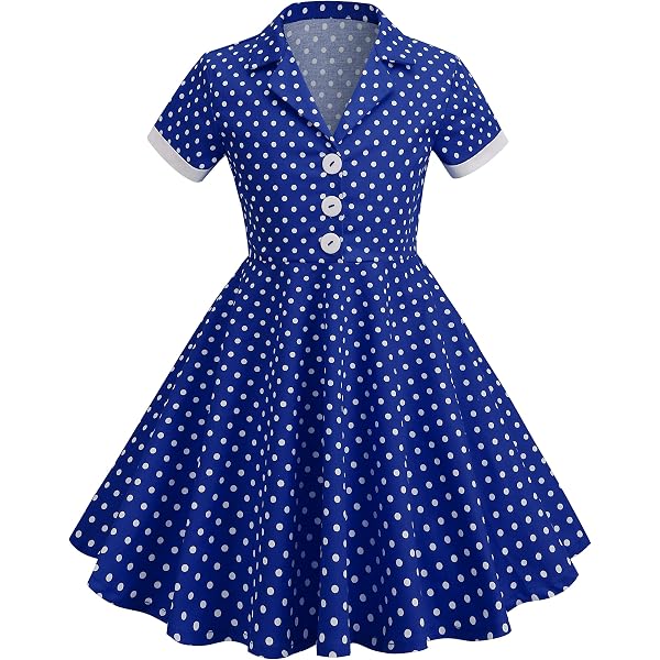 Vestido De Lunares Años 50 - Disfraz Retro Rockabilly Para Mujer, Blanco Y Negro, Cierre Cremallera