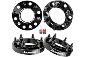 Richeer 1 inch 6x5.5 Hub Centric Wheel Spacers with for Tacoma 4Runner Tundra Fortuner Ventury GX470 GX460, 4PCS Forged 6x139.7mm Wheel Spacers with 12x1.5 Studs & 106mm Center Bore