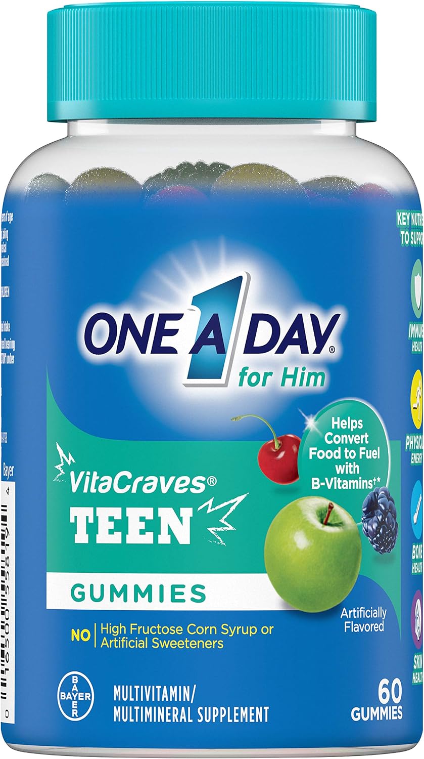 One A Day VitaCraves Teen for Him Multivitamin Gummies