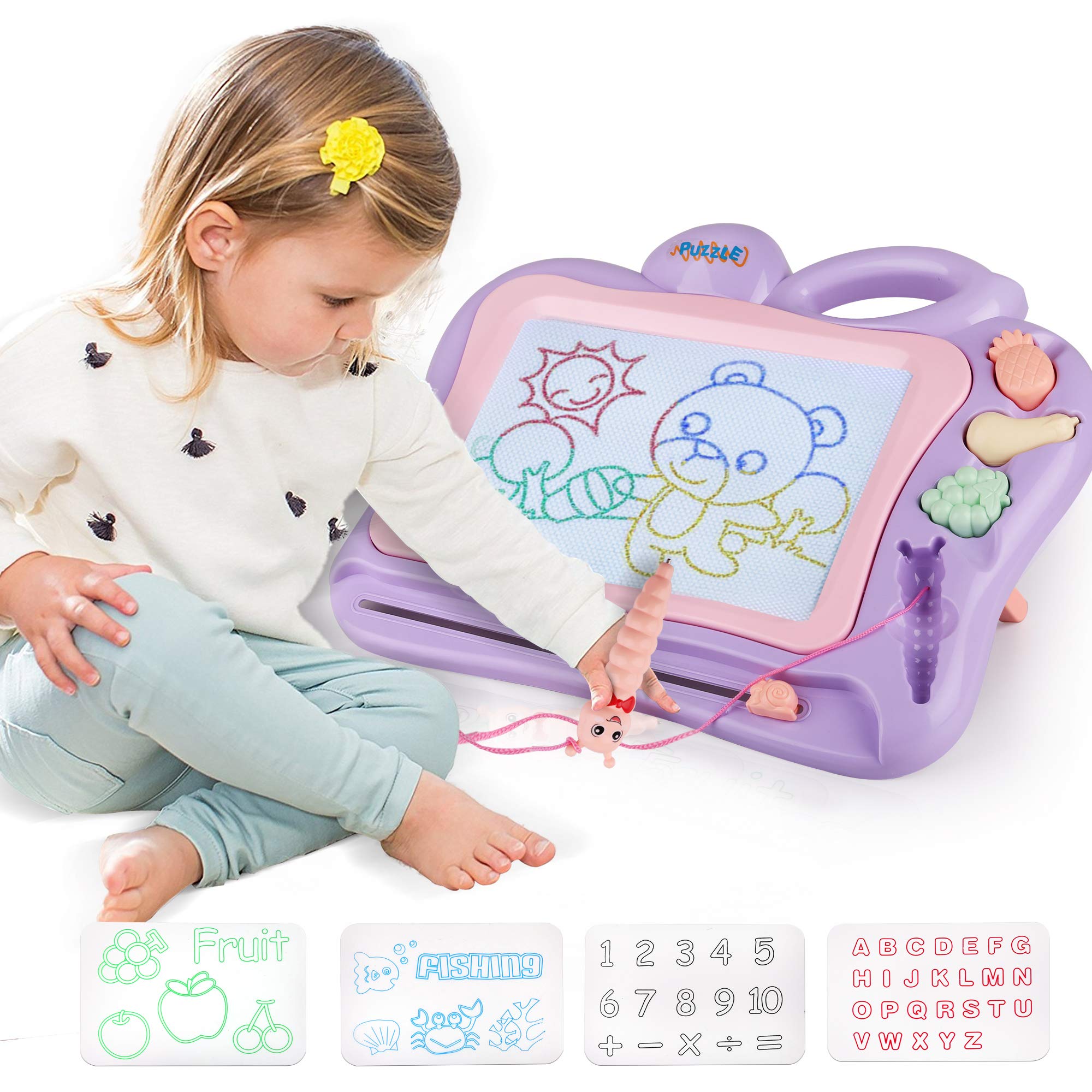 LotFancy Upgraded Magnetic Drawing Board Toddler Toys for Kids Boys, 16x13 Large Magna Doodle Board for Girls Boys, Erasable Writing Sketching Pad for Writing Painting Drawing