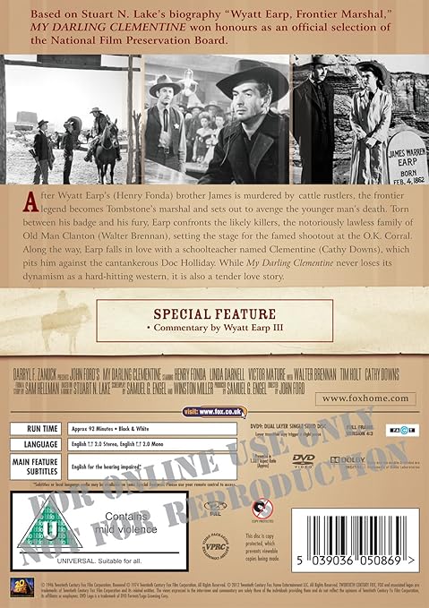 My Darling Clementine Amazon De Henry Fonda John Ford Dvd Blu Ray