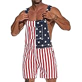 WIRDATRD Coveralls for Men Bibs Overalls Festival Jumpsuits Shorts Romper