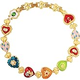 OJERRY Costume Byzantine Medieval Renaissance Bold Chunky Statement Heart Pendant Choker Necklace Cool Jewelry Necklaces Coolest Gifts for Women Chunky Trendy In Their 30s