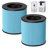 B-D02L/M05 Replacement Filter, Compatible with MOOKA B-D02L & M05 Air Purifier, for VEWIOR B-D02U, for KOIOS B-D02L, H13 True HEPA Filter, 2 Pack Smoke Filter