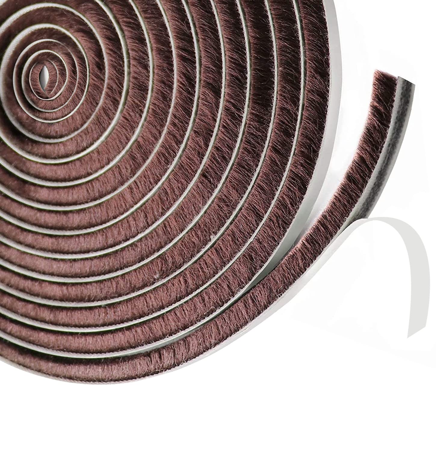 Window Seal Strip,9mm(B) x 5 mm(D) x 6M(L) Door Brush Strip, for Door Seal Strip, Door Draft Excluder Strip, Weather Strip