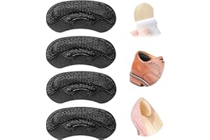 GEHENG 4D Cloud Heel Pads for Shoes Too Big, Ultra Comfort Heel Grips Inserts for Women Men, Heel Cushion Liners for Loose Shoes, Heel Protectors for Blister Prevention, Pain Relief (Black, 2 Pairs)