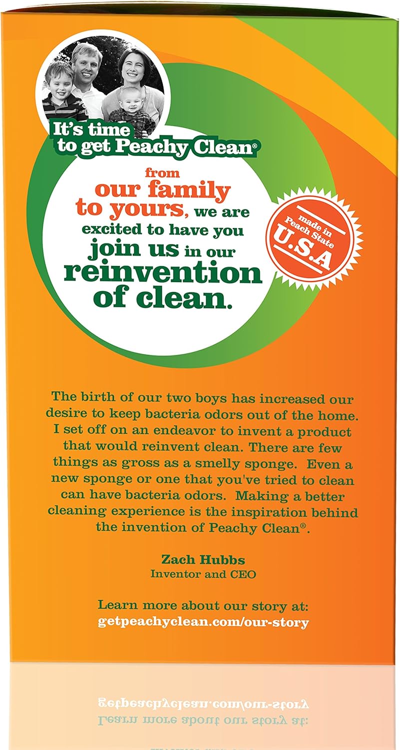 Peachy Clean Silicone Scrubber (Qty 3) - Kitchen and Dish Scrubber (Peach Fragrance): Home & Kitchen