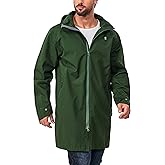 Little Donkey Andy Men's Waterproof Rain Jacket Outdoor Lightweight Mountain Windbreaker Long Coat for Hiking Golf Travel