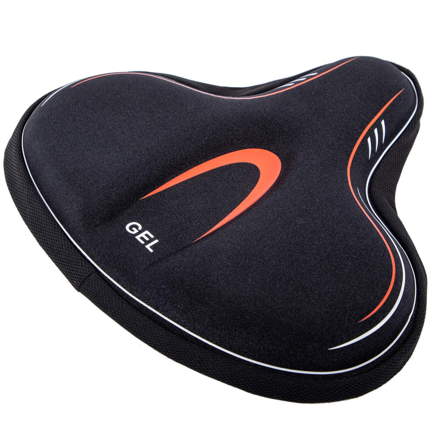 YBEKI Wide Gel Bike Seat Cover for Peloton/Spin Bikes - 2cm Cooling Gel & Memory Foam Cushion | Non-Slip Base & Airflow Vents | Fits 8.5-10" Wide Saddles (YOSUDA/Echelon/Schwinn Compatible) ﻿