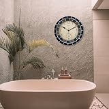 OCEST 10.5 Inch Waterproof Garden Clock with Thermometer, Silent Operation view 2