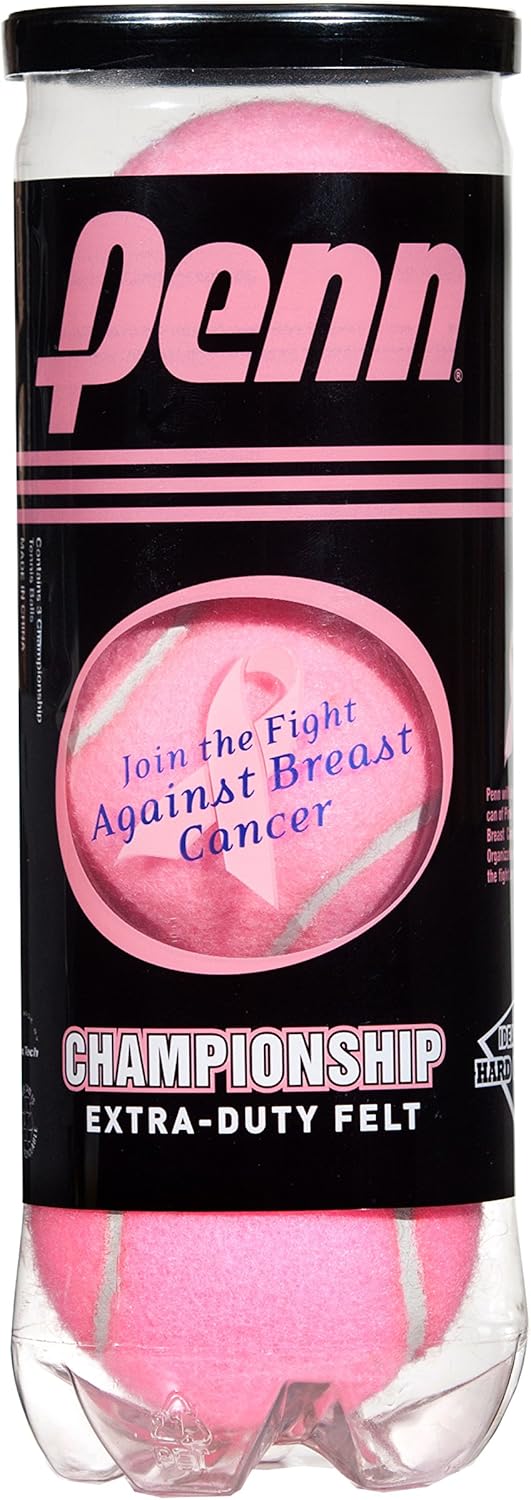 Penn Championship Pink Tennis Balls - Extra Duty Felt Pressurized Tennis Balls - 1 Can, 3 Balls : Sports & Outdoors
