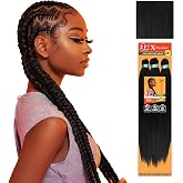 Sensationnel X-Pression Prestretched Braids-3X 58in,1pk 1 JETBLACK | Braiding Hair,Kanekalon, Flame-Retardant, Synthetic, Box Braids &amp; Twists