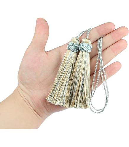 Decorative Craft Tassel (CT03EMP-RN), Beachwood Beige Multicolor #W126 (Light Beige, Olive Green, Light Brown) Sold Individually