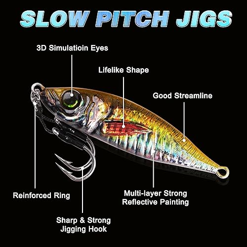 Saltwater Fishing Jigs Slow Pitch Jig Spoon Lures Vertical Jigging