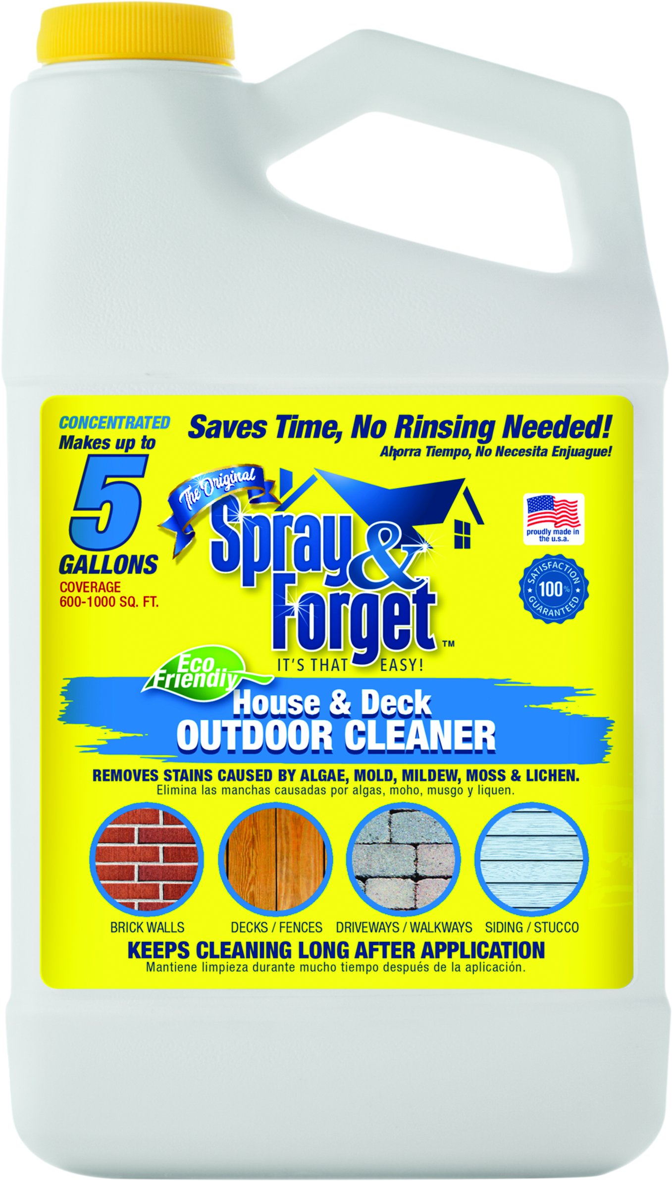 Spray & House & Deck Cleaner Concentrate, 64 oz Bottle, 1 Count