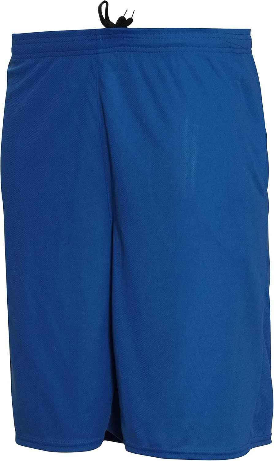 Real Essentials Boys' 5-Pack Mesh Active Athletic Performance Basketball Shorts with Pockets: Clothing