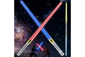 7 Colors Changing Light Saber, Extendable FX Sound with Motion Sensor, Galaxy War Fighter Sword Toy for Kids, Halloween Xmas 