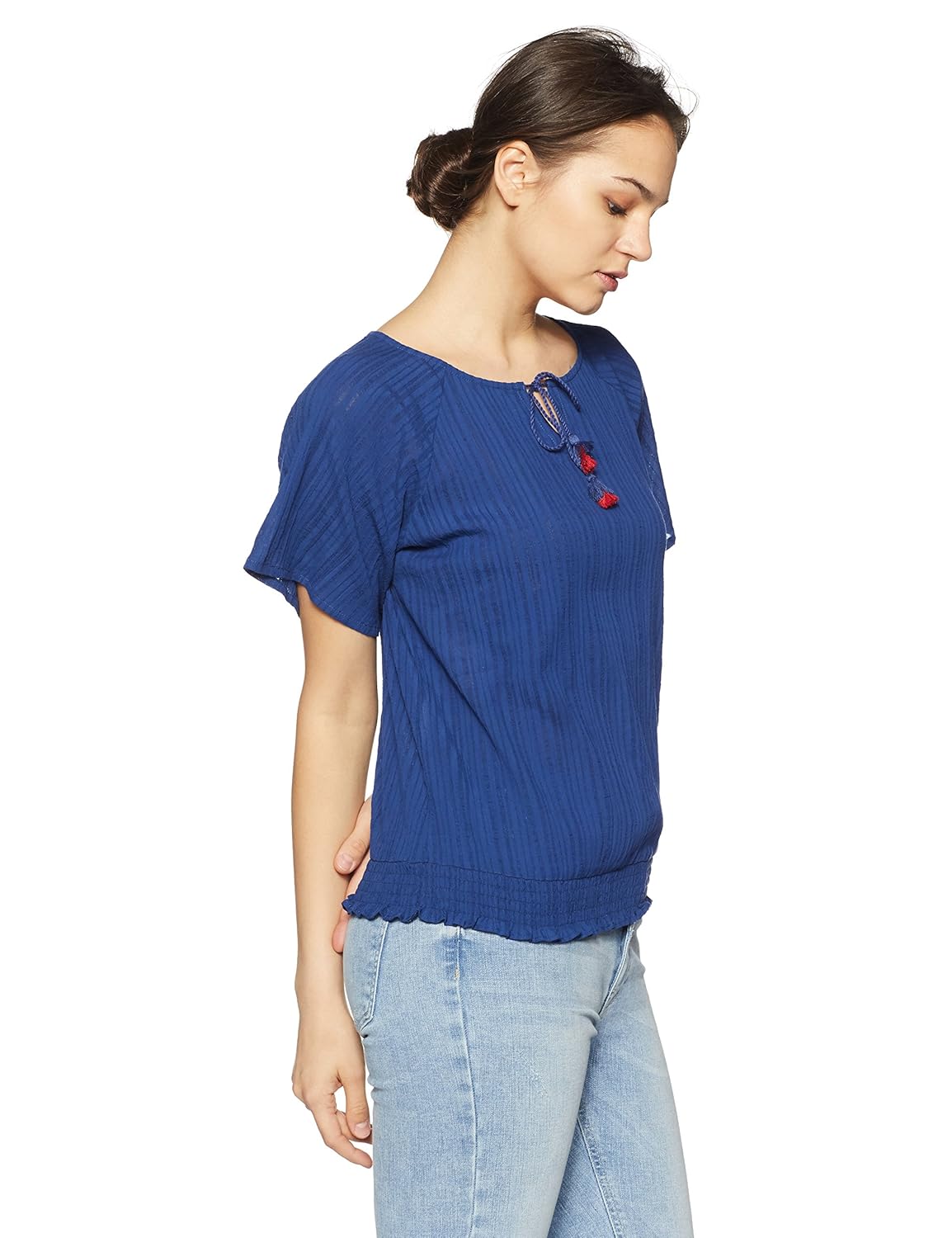 global desi women's plain regular fit top