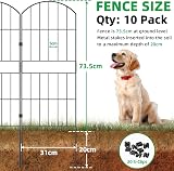WELDUN Garden Fences 310CM Total No Dig 10 Pcs Rustproof Black Panels view 2