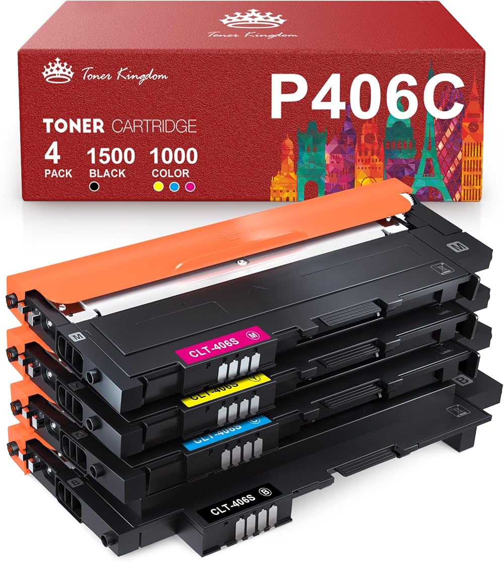 Toner Kingdom CLT-P406C Compatible Toner for Samsung C410W C460W CLP 360 365